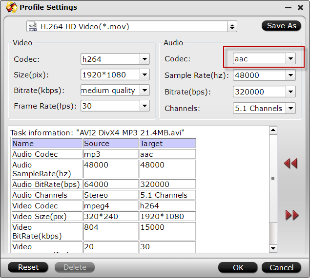 output Vizio HD TV supported audio codec