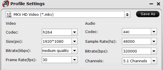Adjust output audio codec
